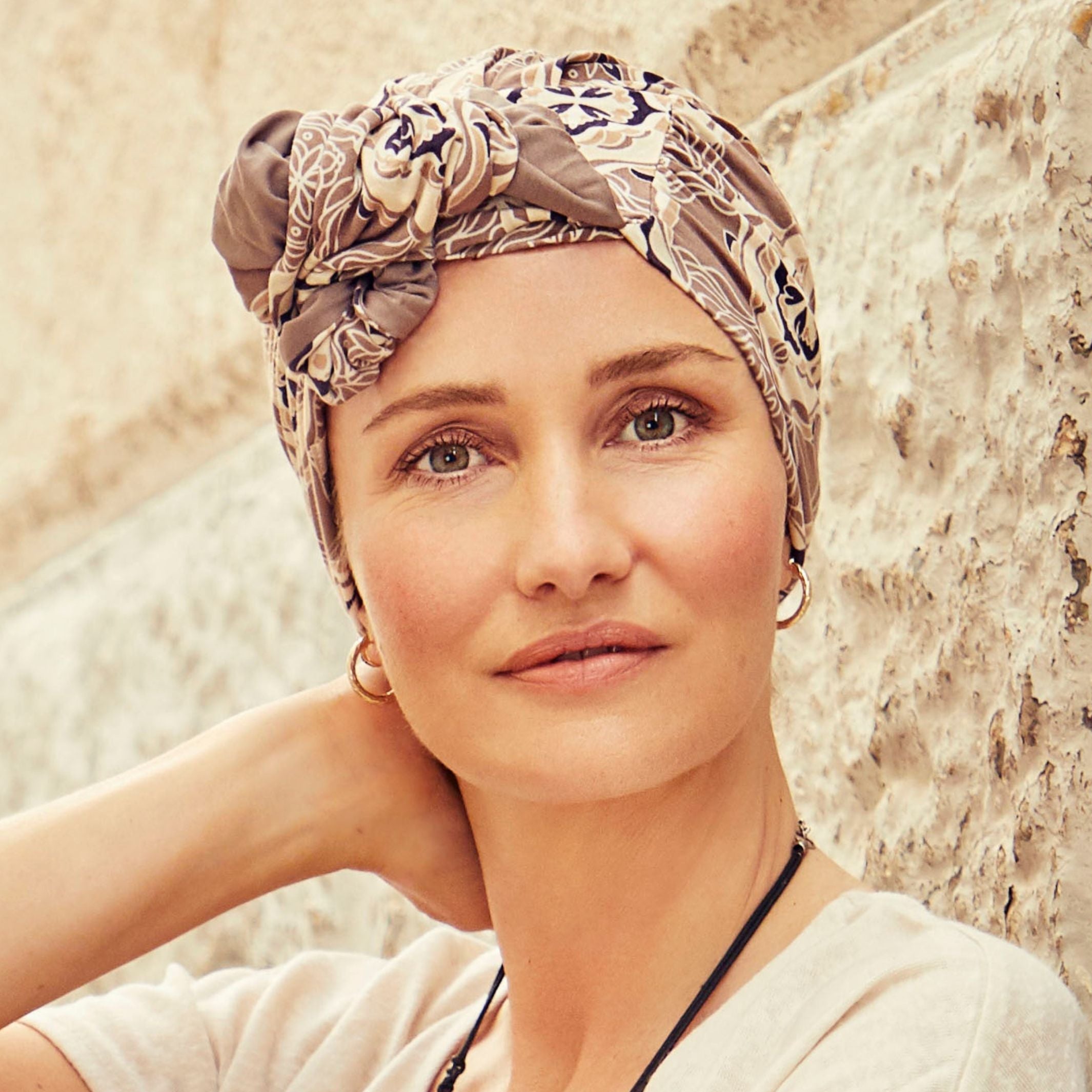  Christine Shakti Turban - Beige Ornaments