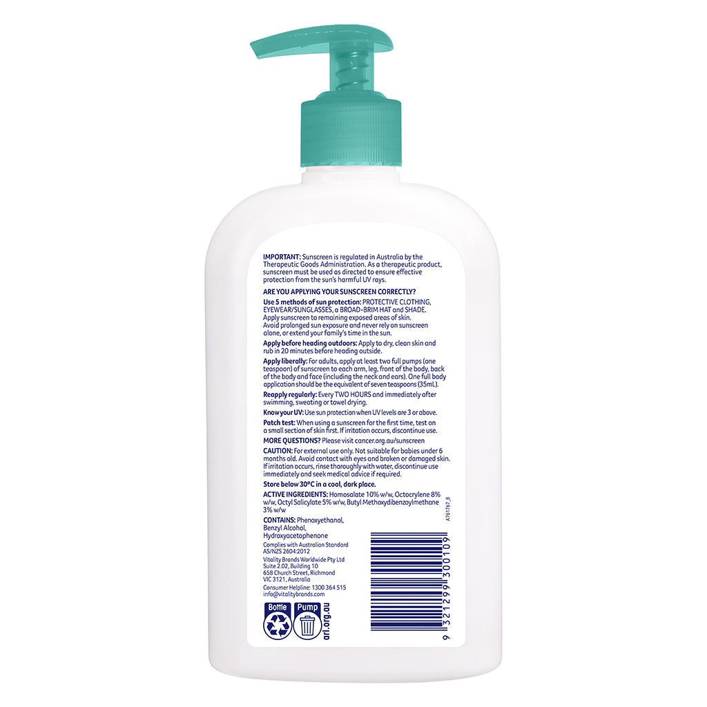 Moisturising Sunscreen SPF50+ 500ml