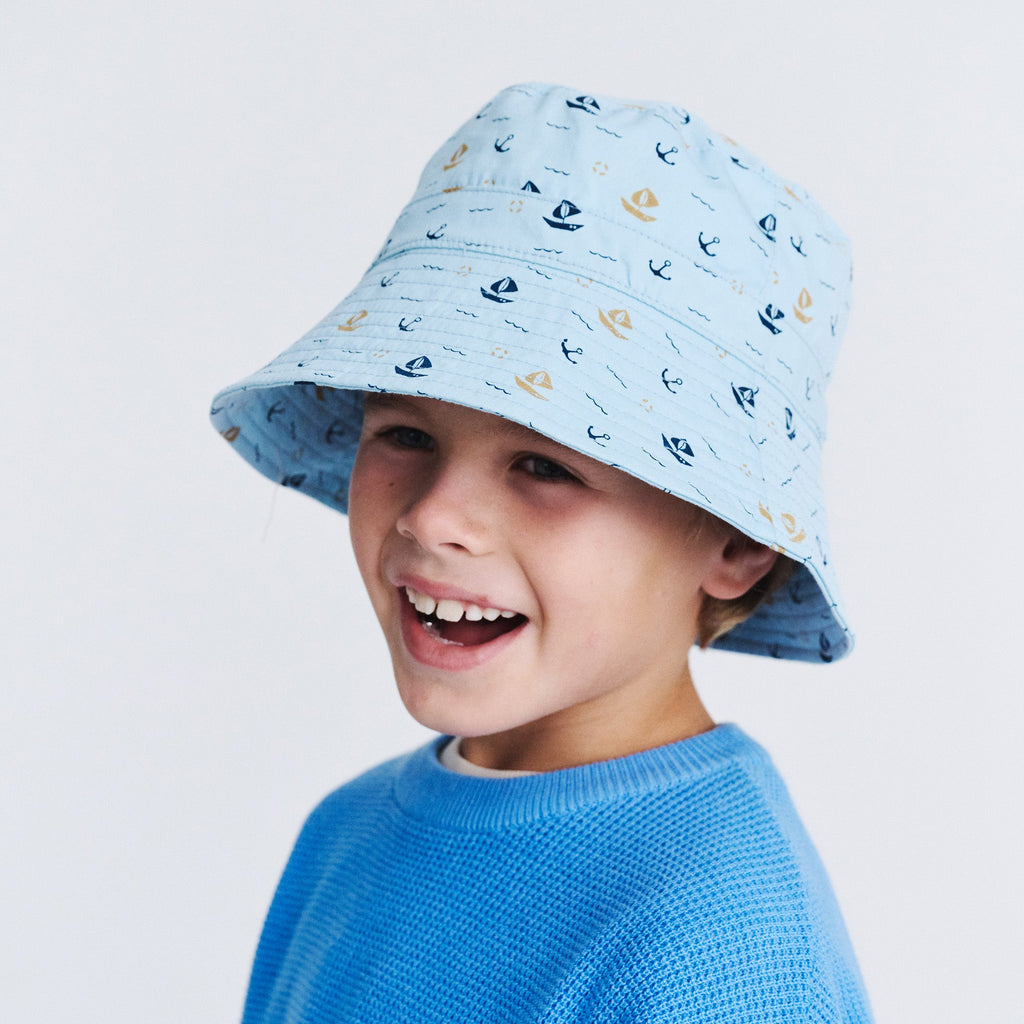  Mario Bucket Hat - Blue Boats