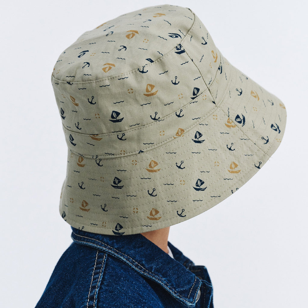  Mario Bucket Hat - Khaki Boats