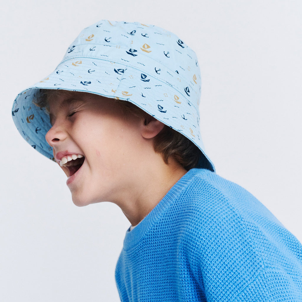  Mario Bucket Hat - Blue Boats