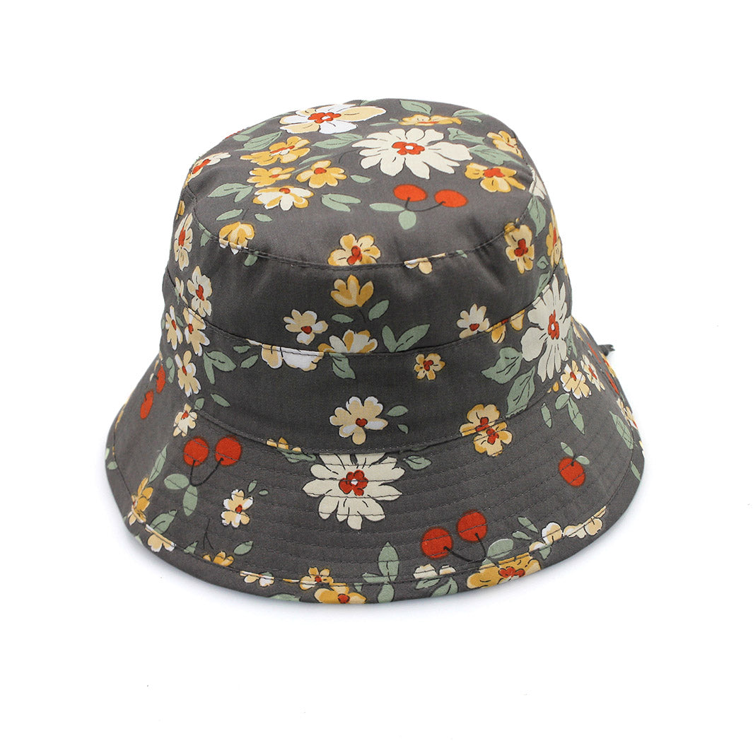  Dora Bucket Hat - Grey Flowers