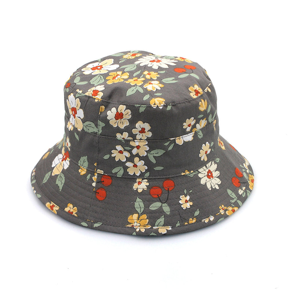  Dora Bucket Hat - Grey Flowers