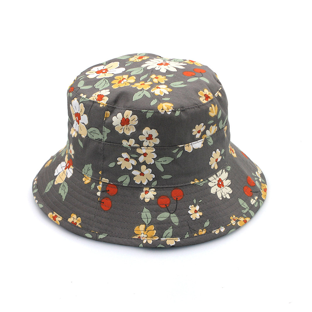 Dora Bucket Hat - Grey Flowers