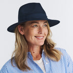 Sherry Fedora Hat - Navy