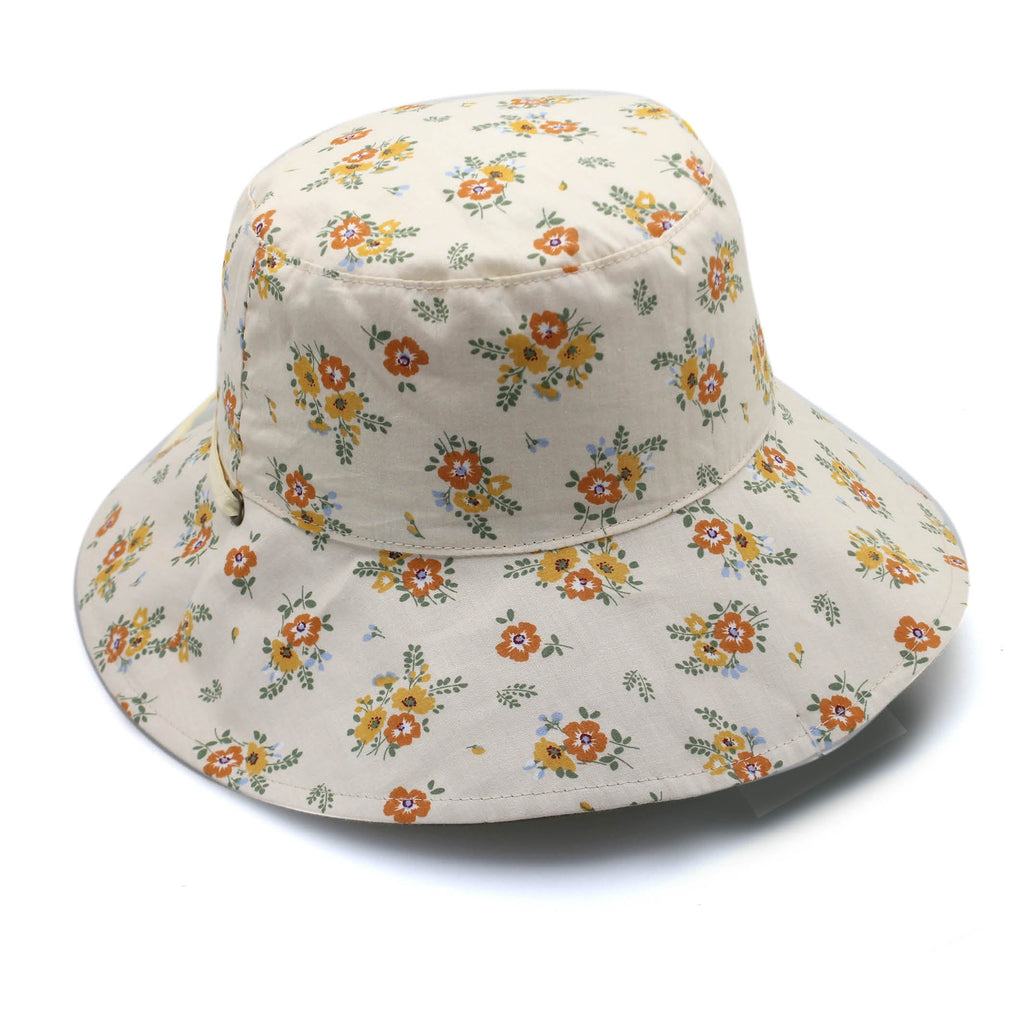  Dora Bucket Hat - Beige Flowers