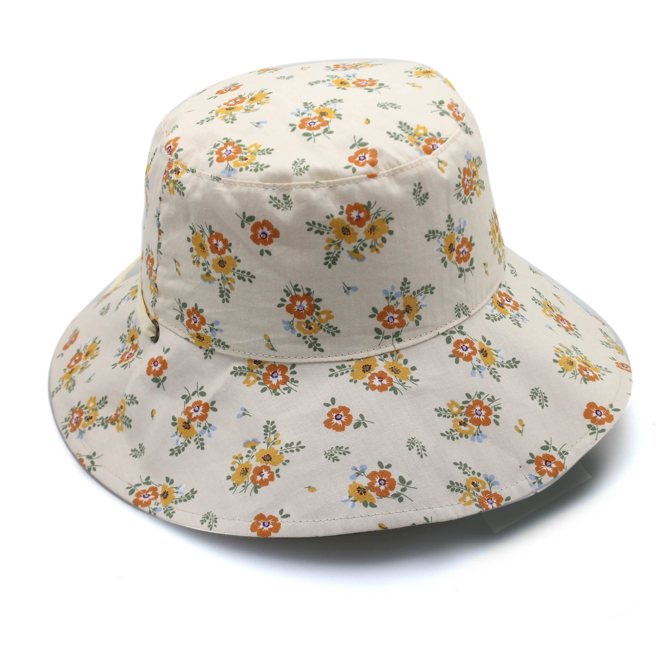  Dora Bucket Hat - Beige Flowers