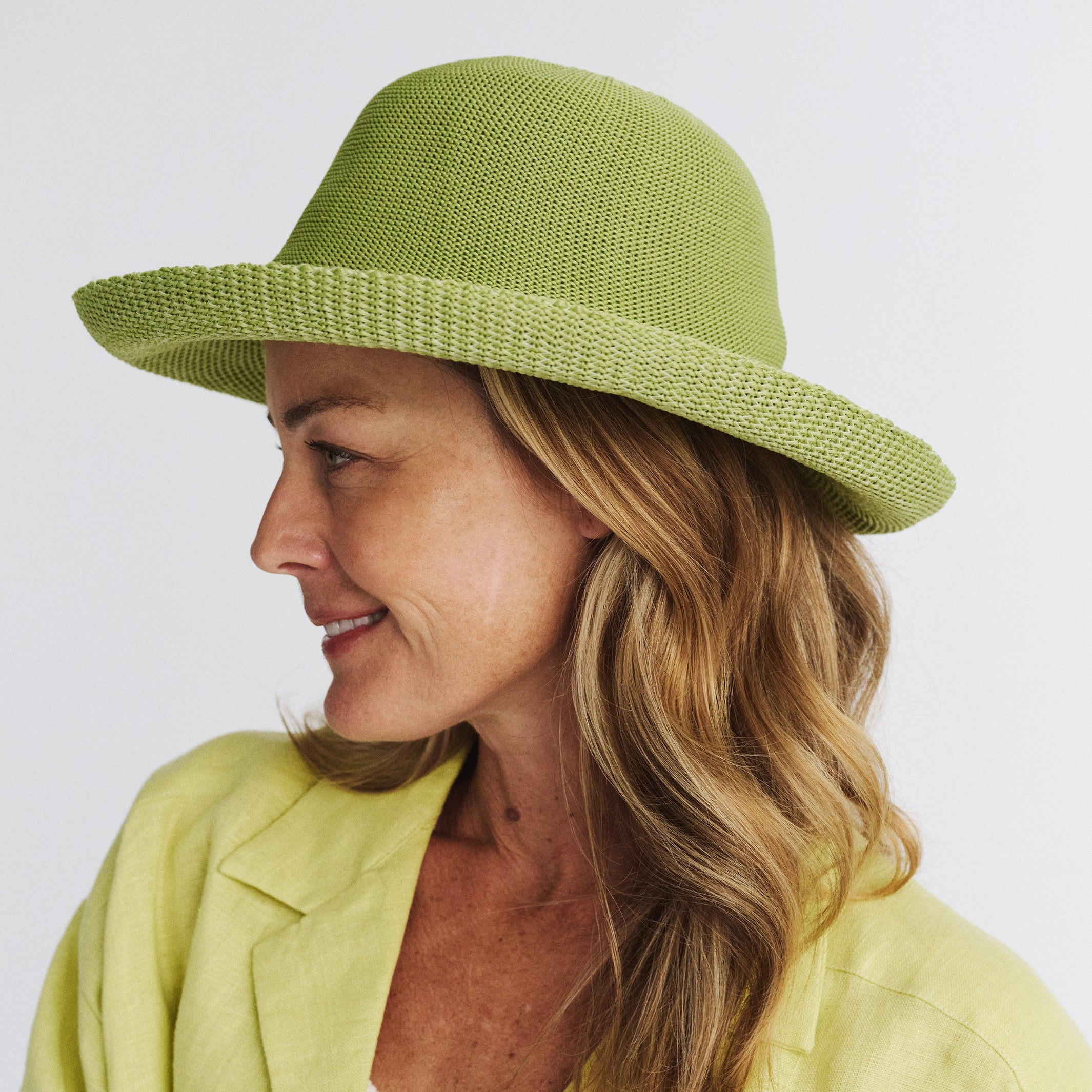  Classic Breton Hat - Lime Green