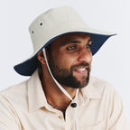  Alan Cricket Hat - Cream/Navy