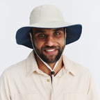 Alan Cricket Hat - Cream/Navy