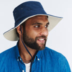  Alan Cricket Hat - Navy/Beige
