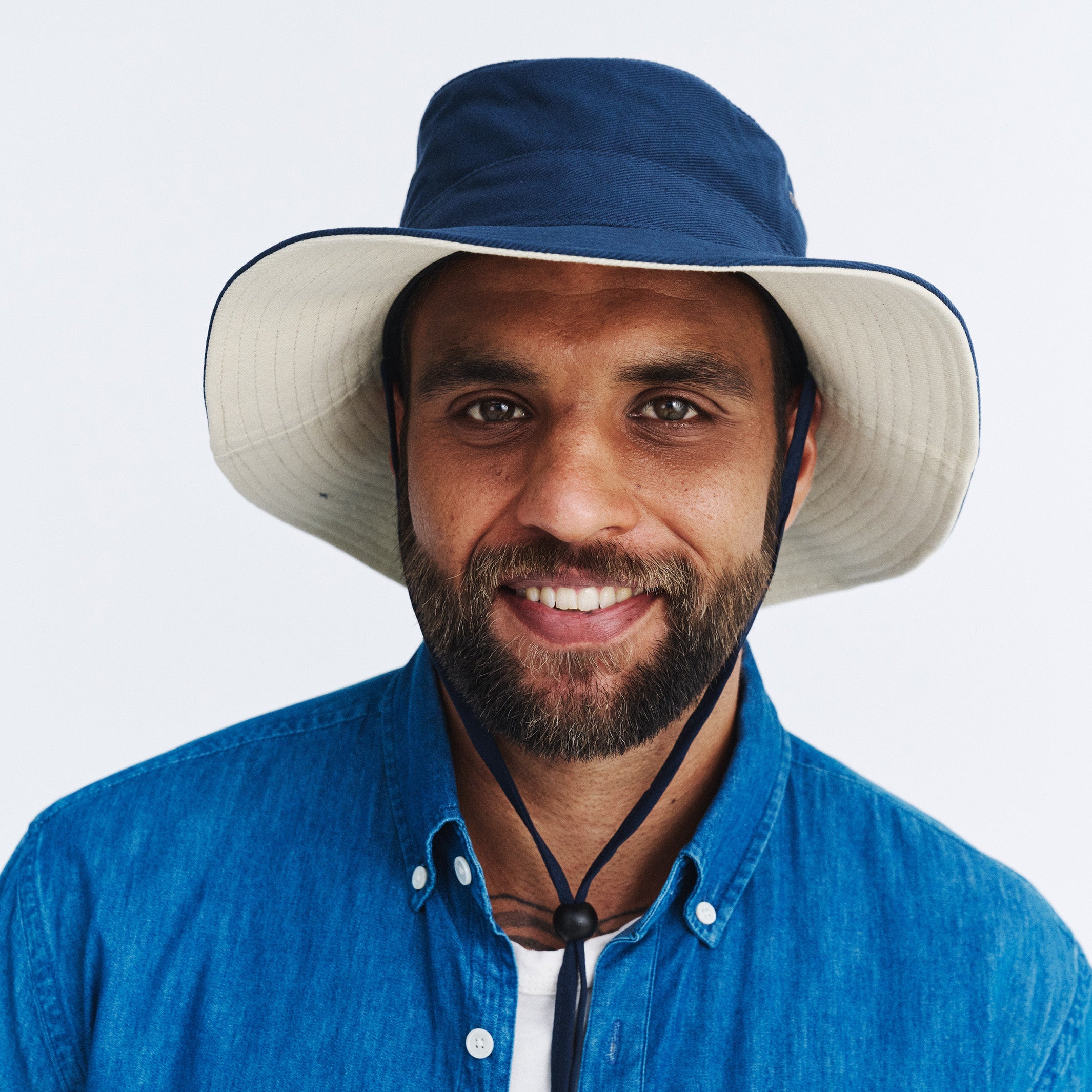  Alan Cricket Hat - Navy/Beige