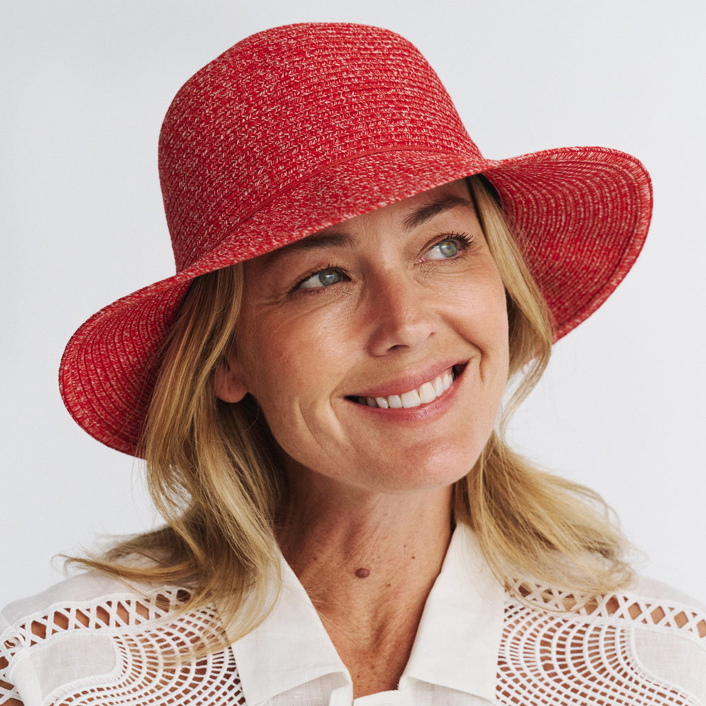  Lacey Bucket Hat - Dark Red