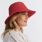  Lacey Bucket Hat - Dark Red