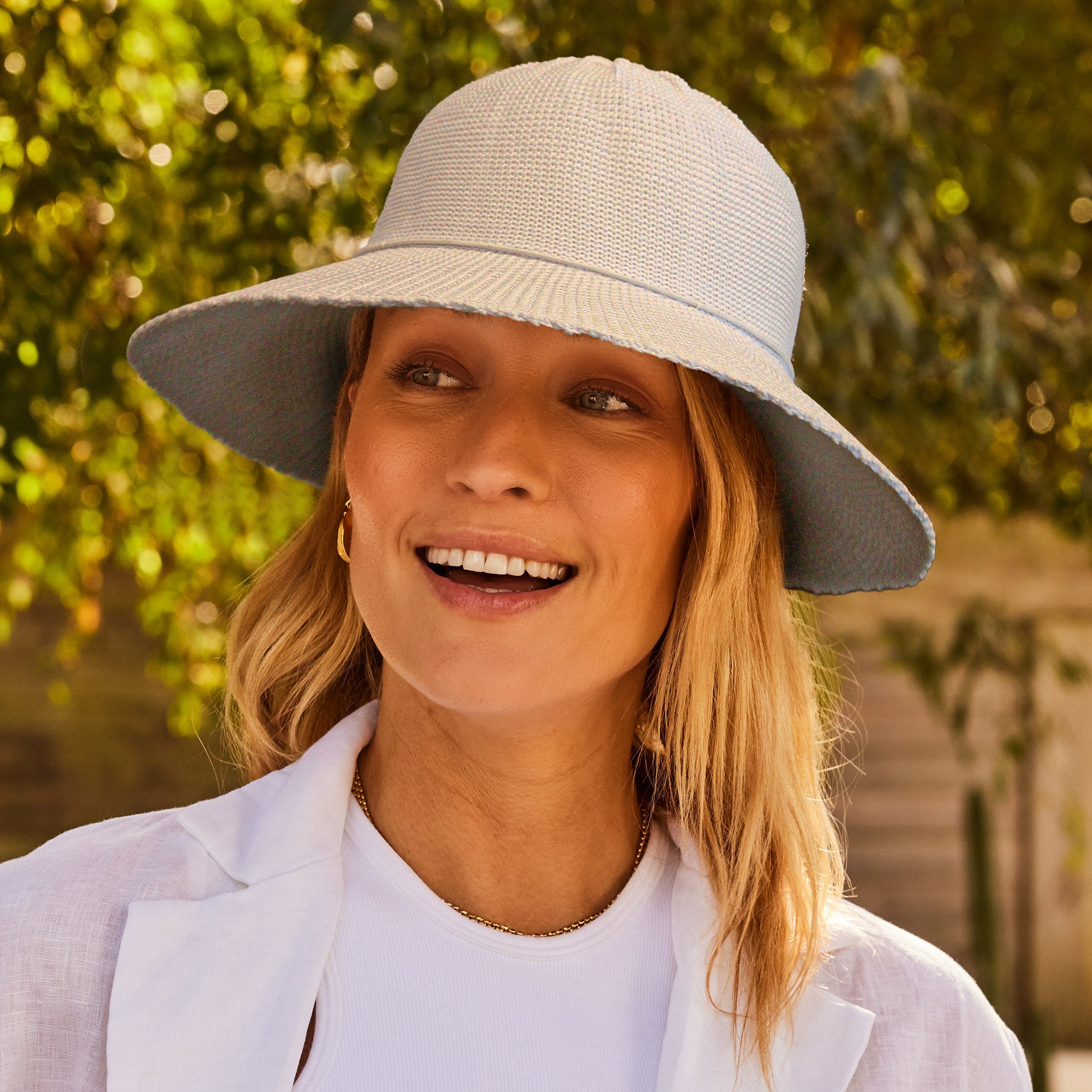  Juanita Capeline Hat - White