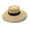  Quinn Raffia Wide Brim Hat - Natural Black
