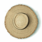  Quinn Raffia Wide Brim Hat - Natural Black