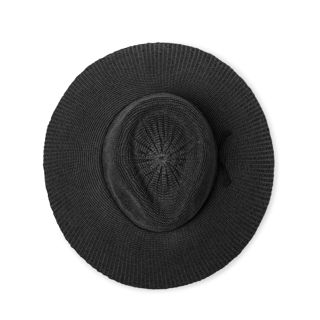  Marie Wide Brim Fedora Hat - Black