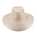  Marie Wide Brim Fedora Hat - Wheat