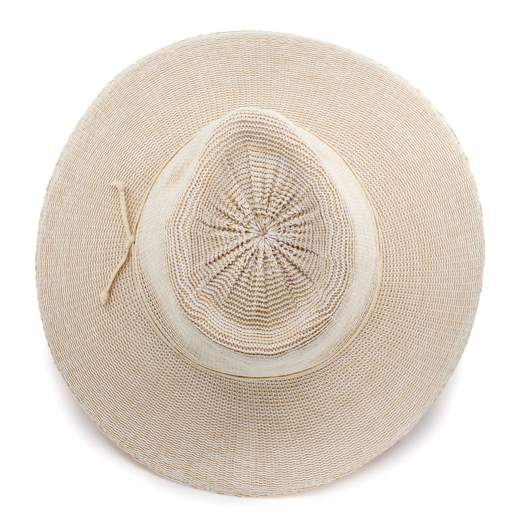 Marie Wide Brim Fedora Hat - Wheat