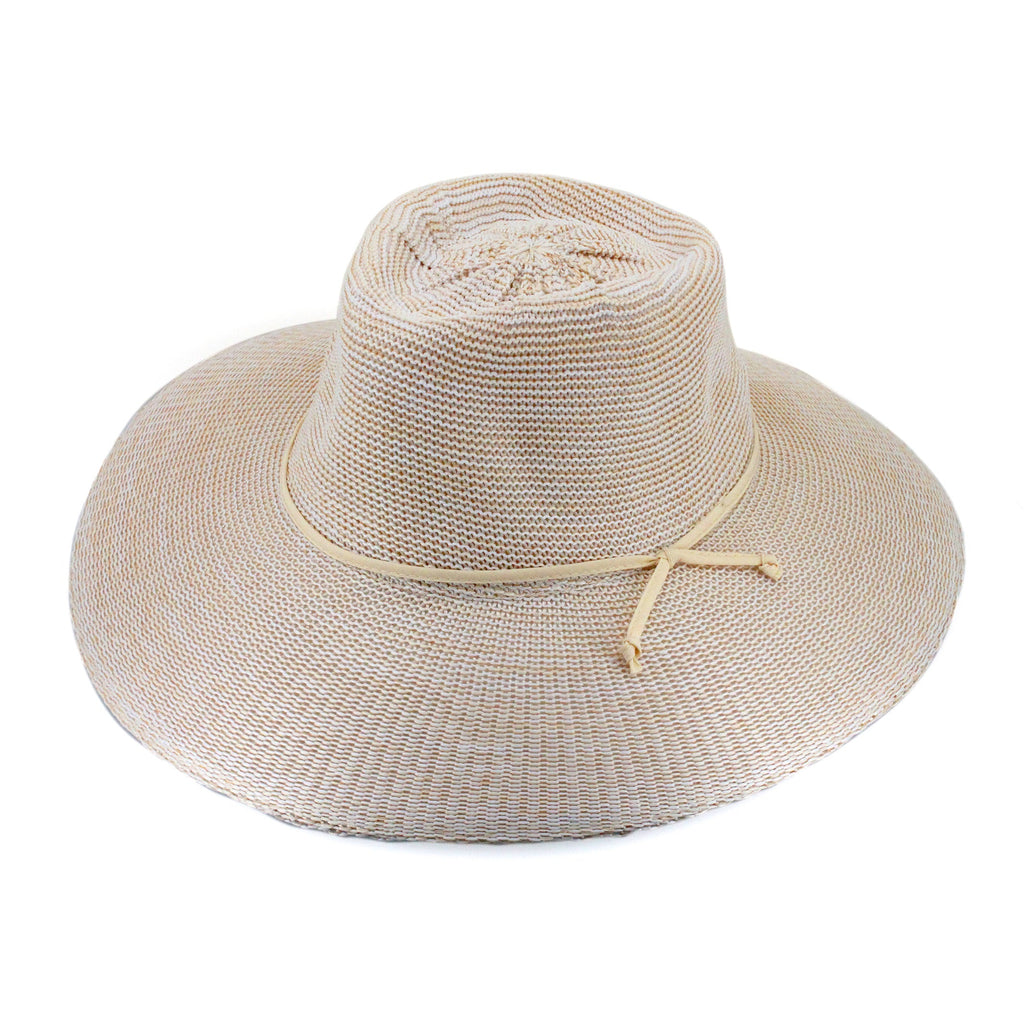  Marie Wide Brim Fedora Hat - Wheat