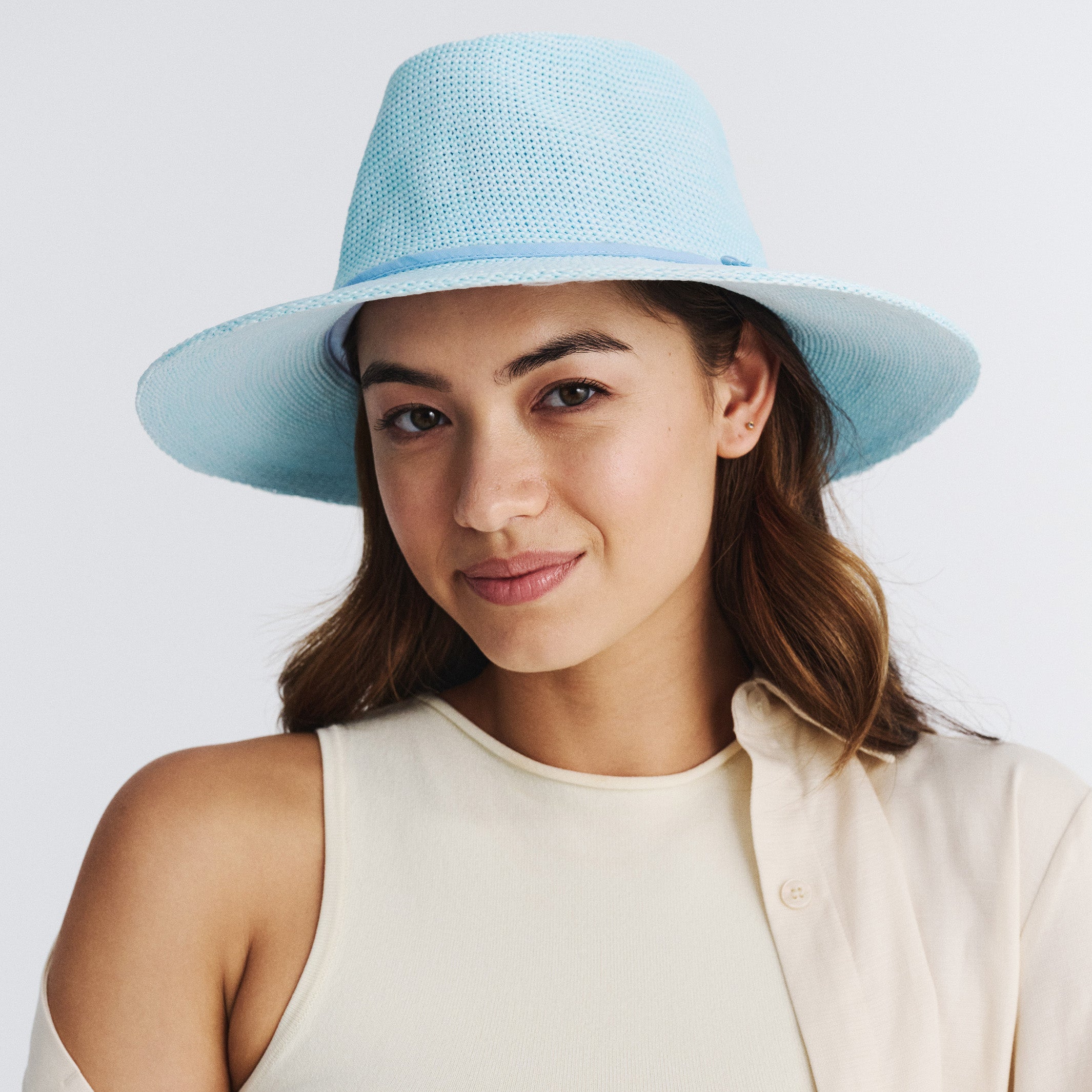 Jacqui Mannish Hat - Crystal Blue