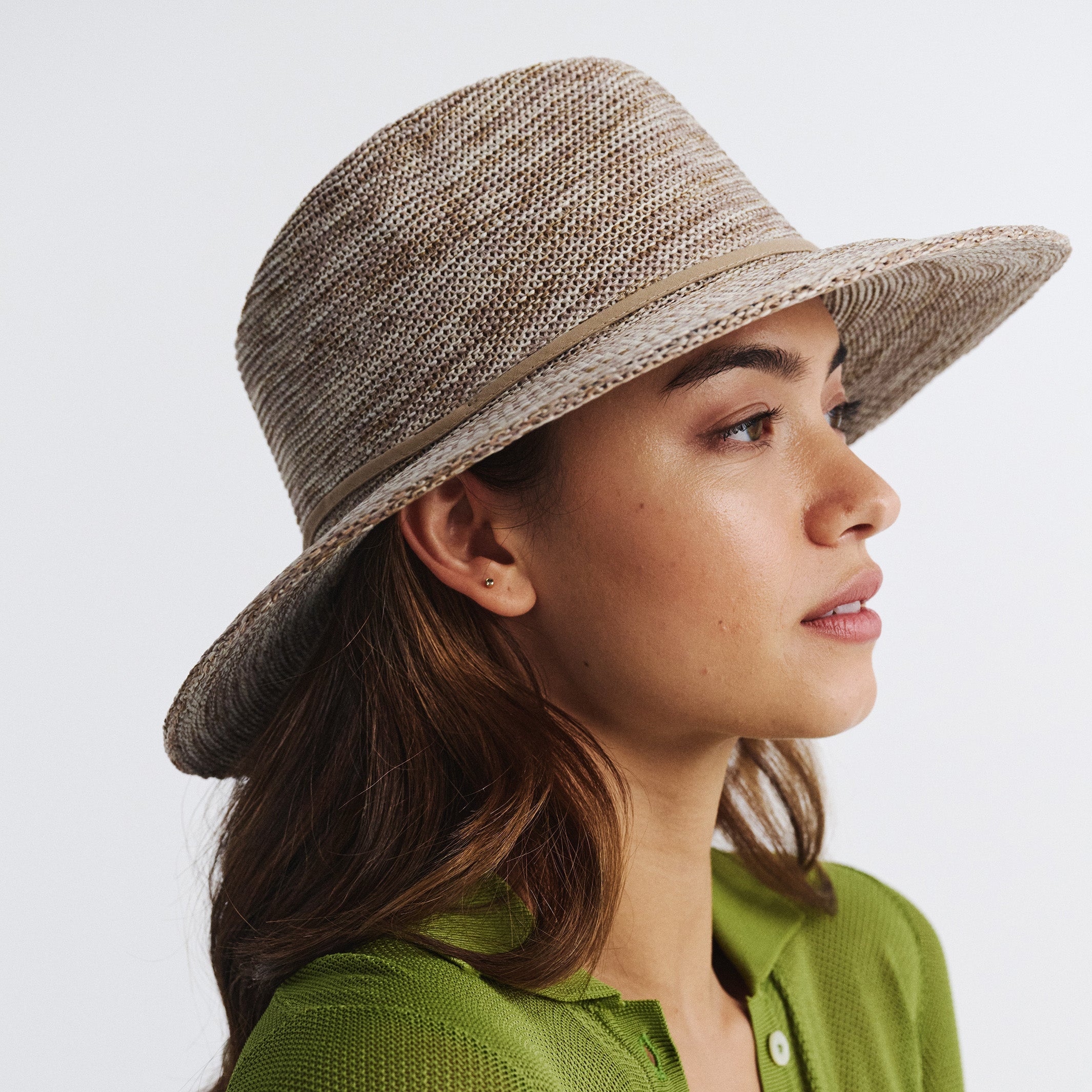  Jacqui Mannish Hat - Mixed Camel