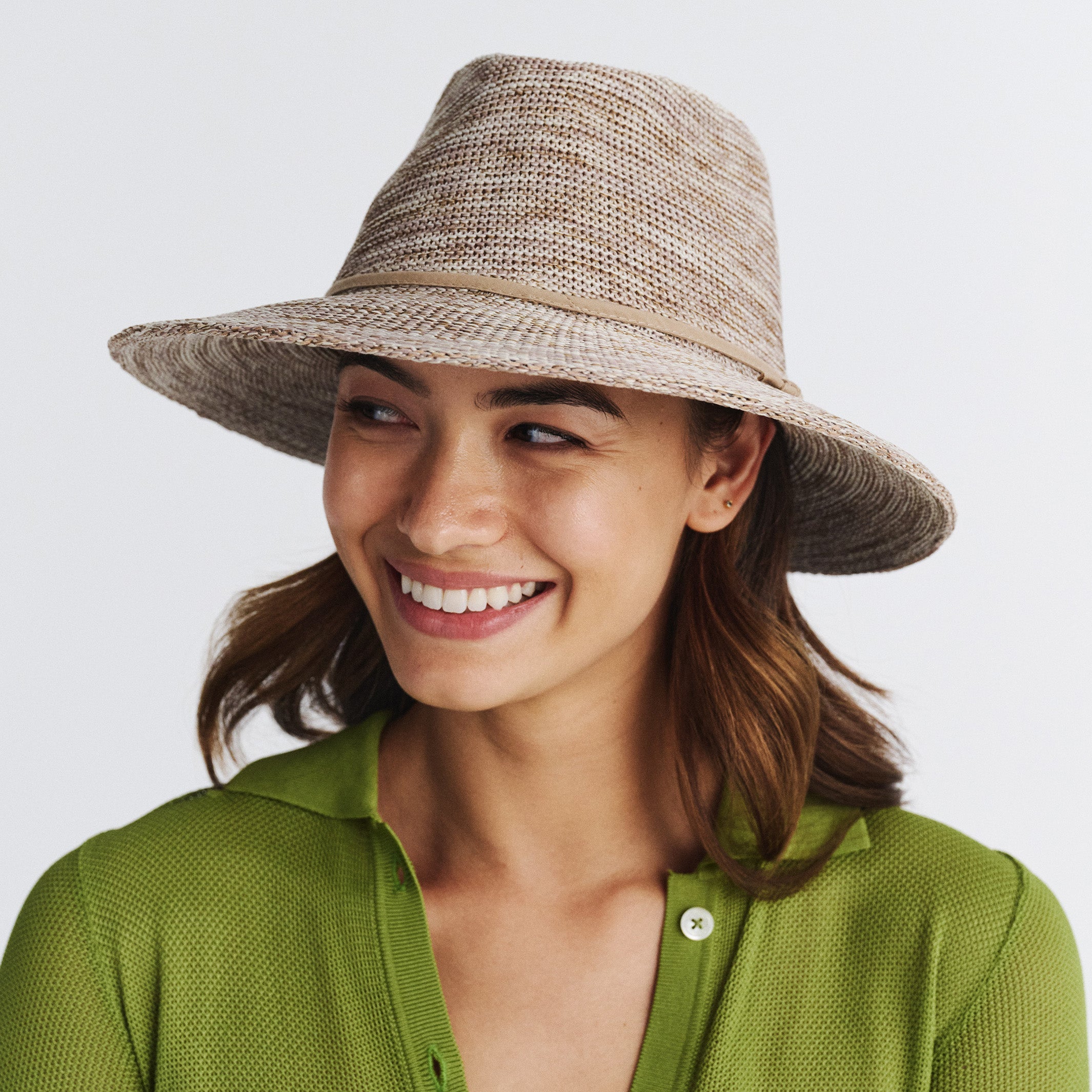  Jacqui Mannish Hat - Mixed Camel