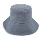  Sadie Linen Bucket Hat - Blue