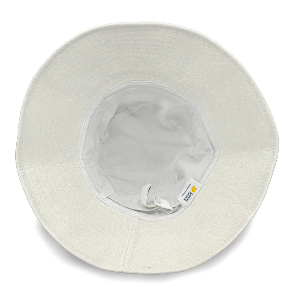  Sadie Linen Bucket Hat - White
