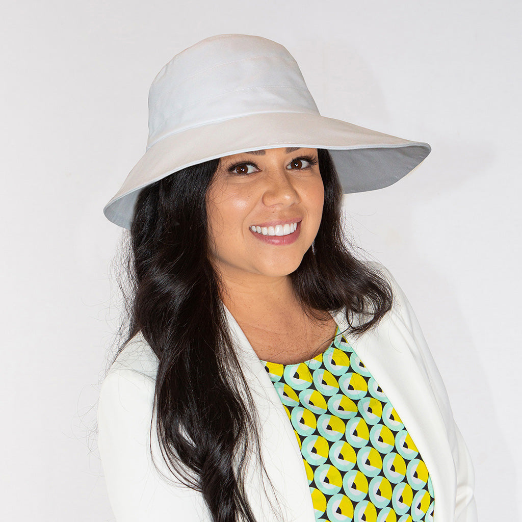  Emilia Cloche Hat - White