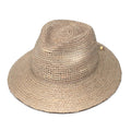  Flora Raffia Fedora Hat - Taupe