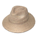  Flora Raffia Fedora Hat - Taupe