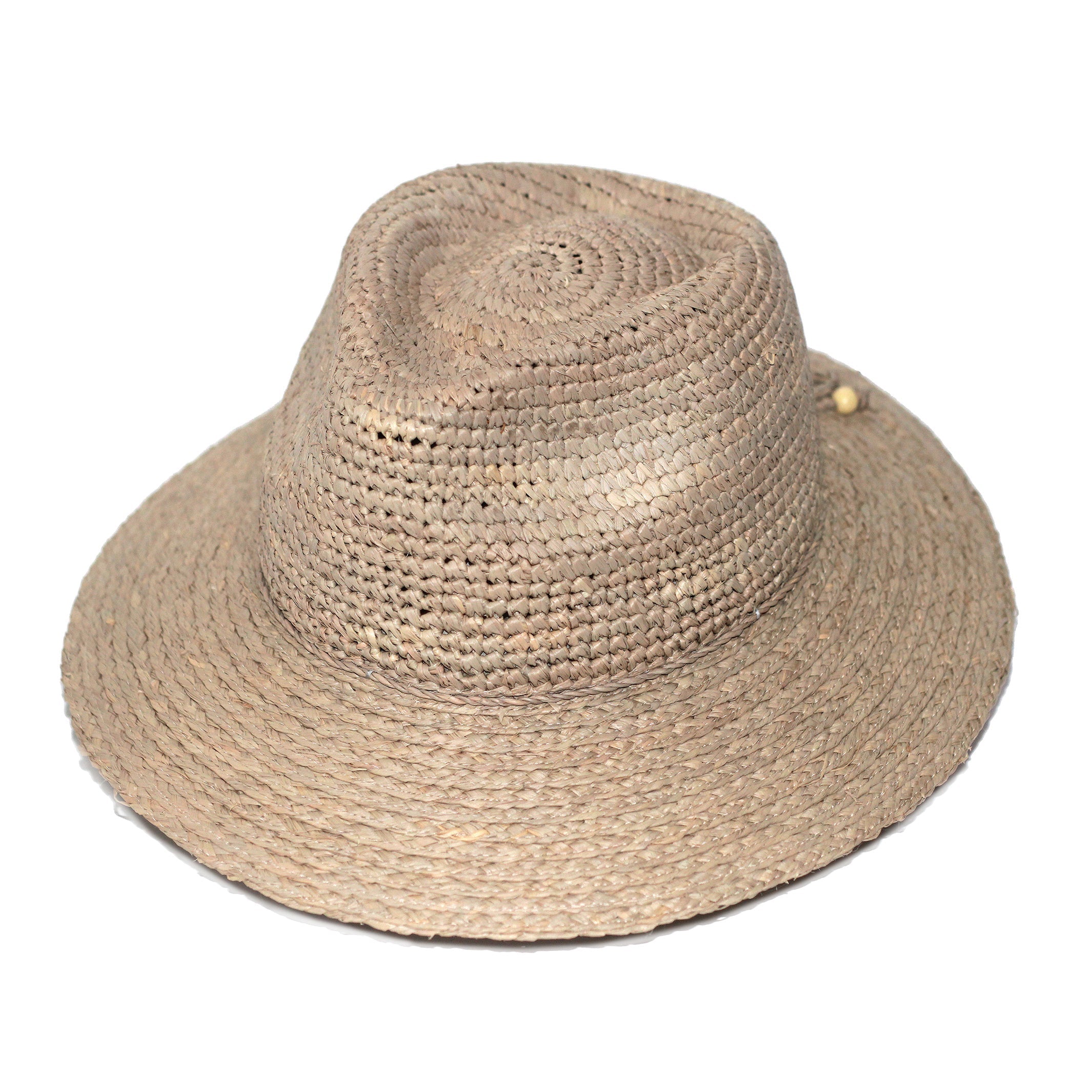  Flora Raffia Fedora Hat - Taupe