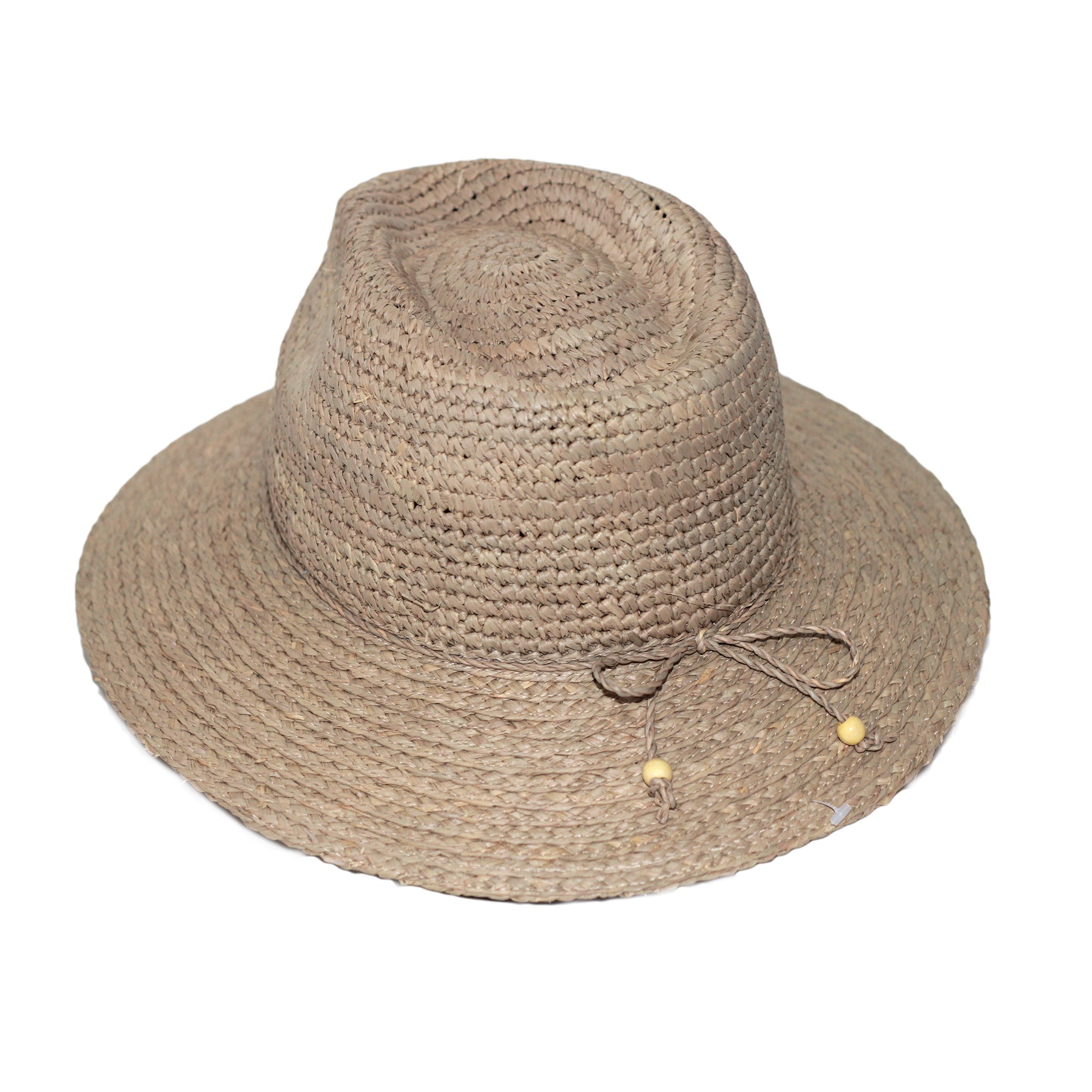  Flora Raffia Fedora Hat - Taupe