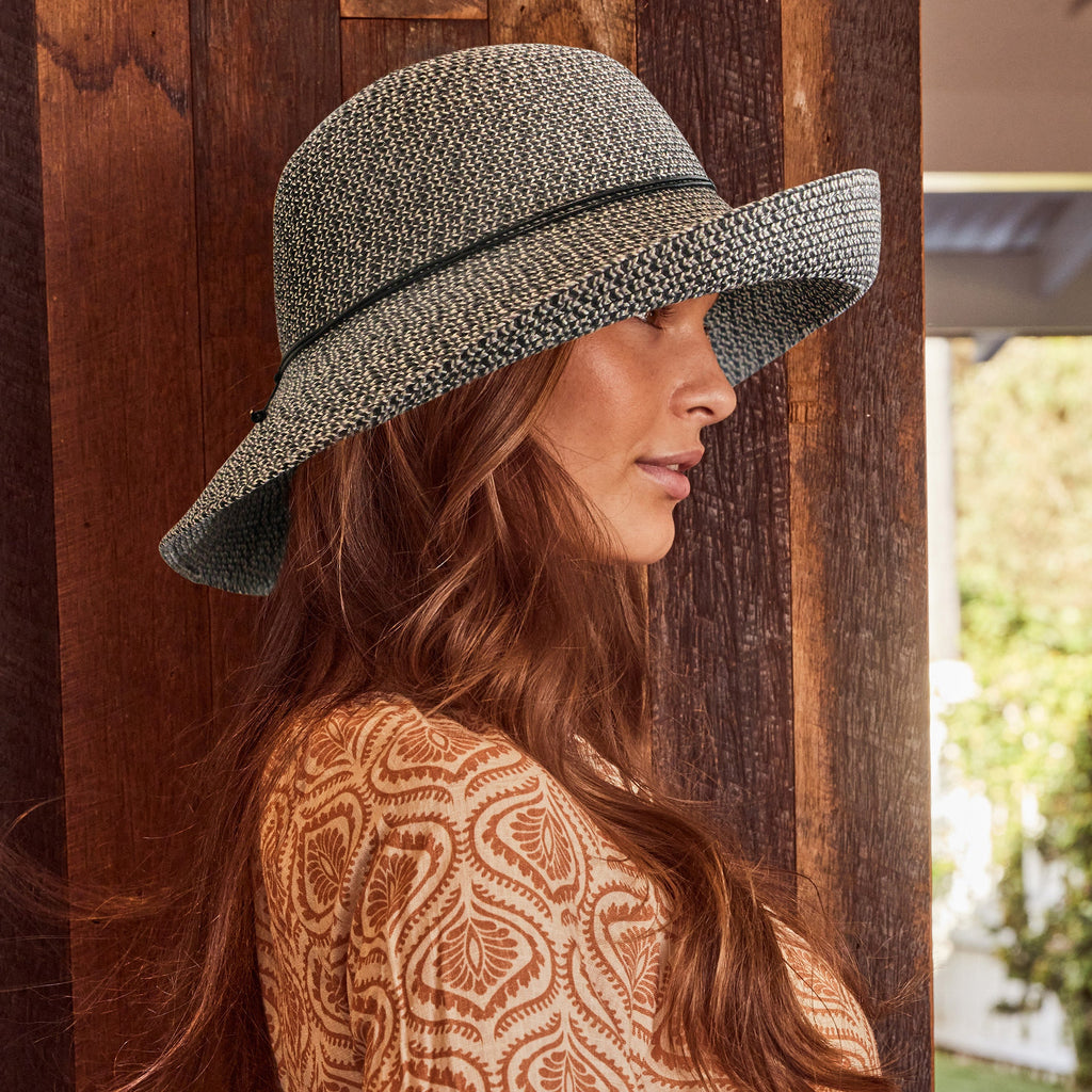  Francesca Souwester Hat - Charcoal