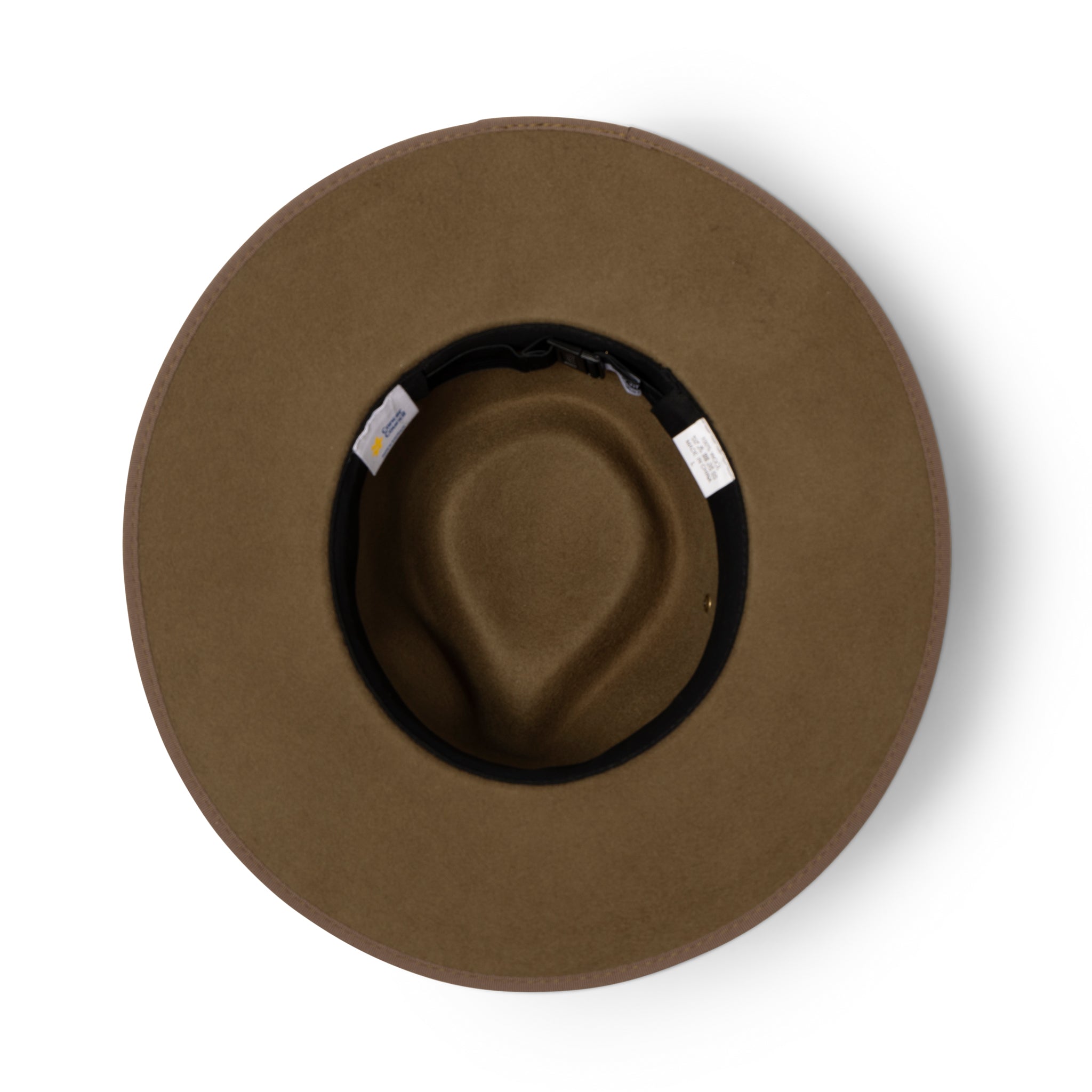  Hallie Felt Fedora Hat - Khaki