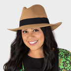  Café Fedora Hat - Camel