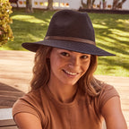  Darby Fedora Hat - Ash Black