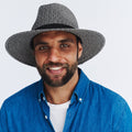  Outback Lightweight Fedora Hat - Grey/Black
