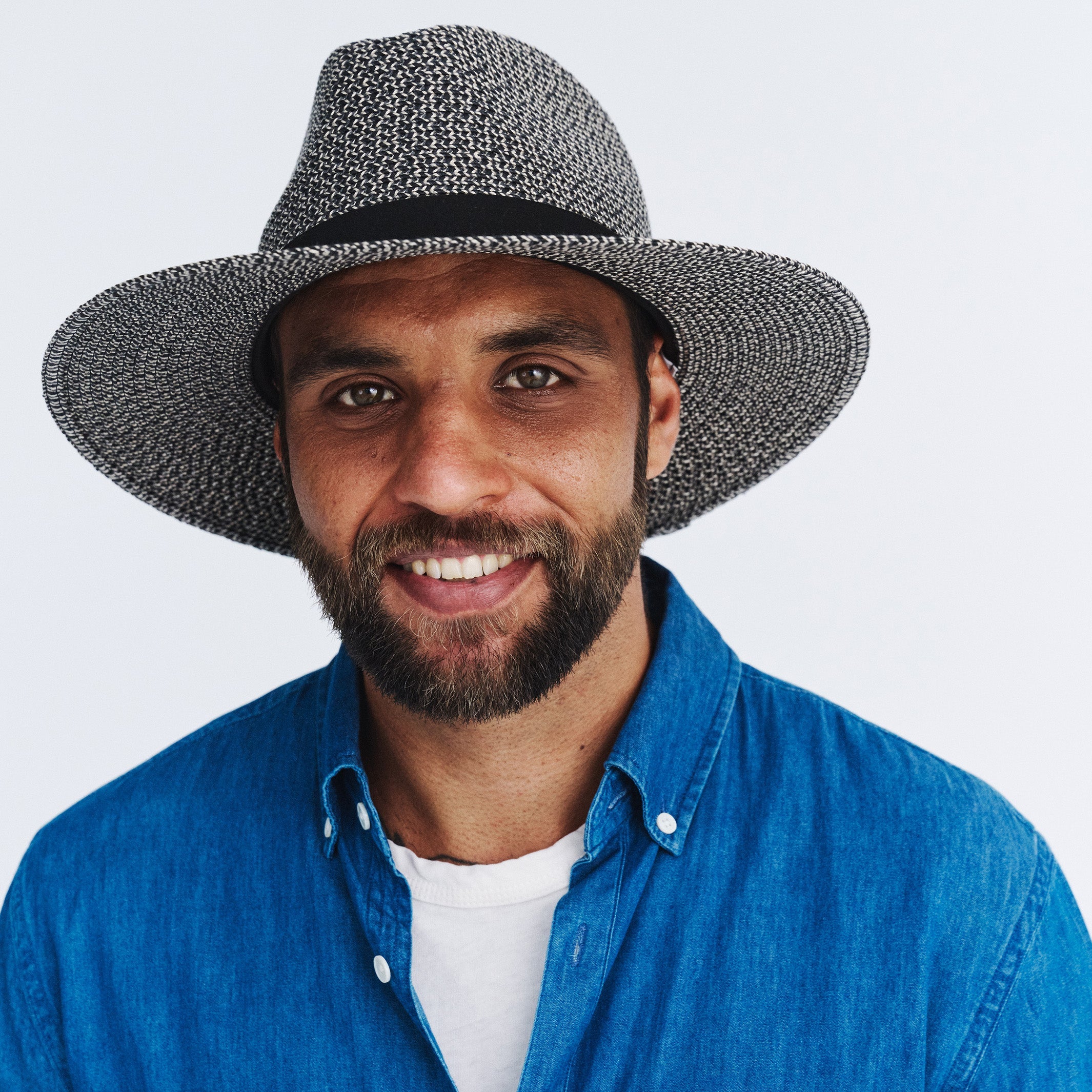  Outback Lightweight Fedora Hat - Grey/Black