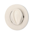  Outback Lightweight Fedora Hat - Ivory/Black
