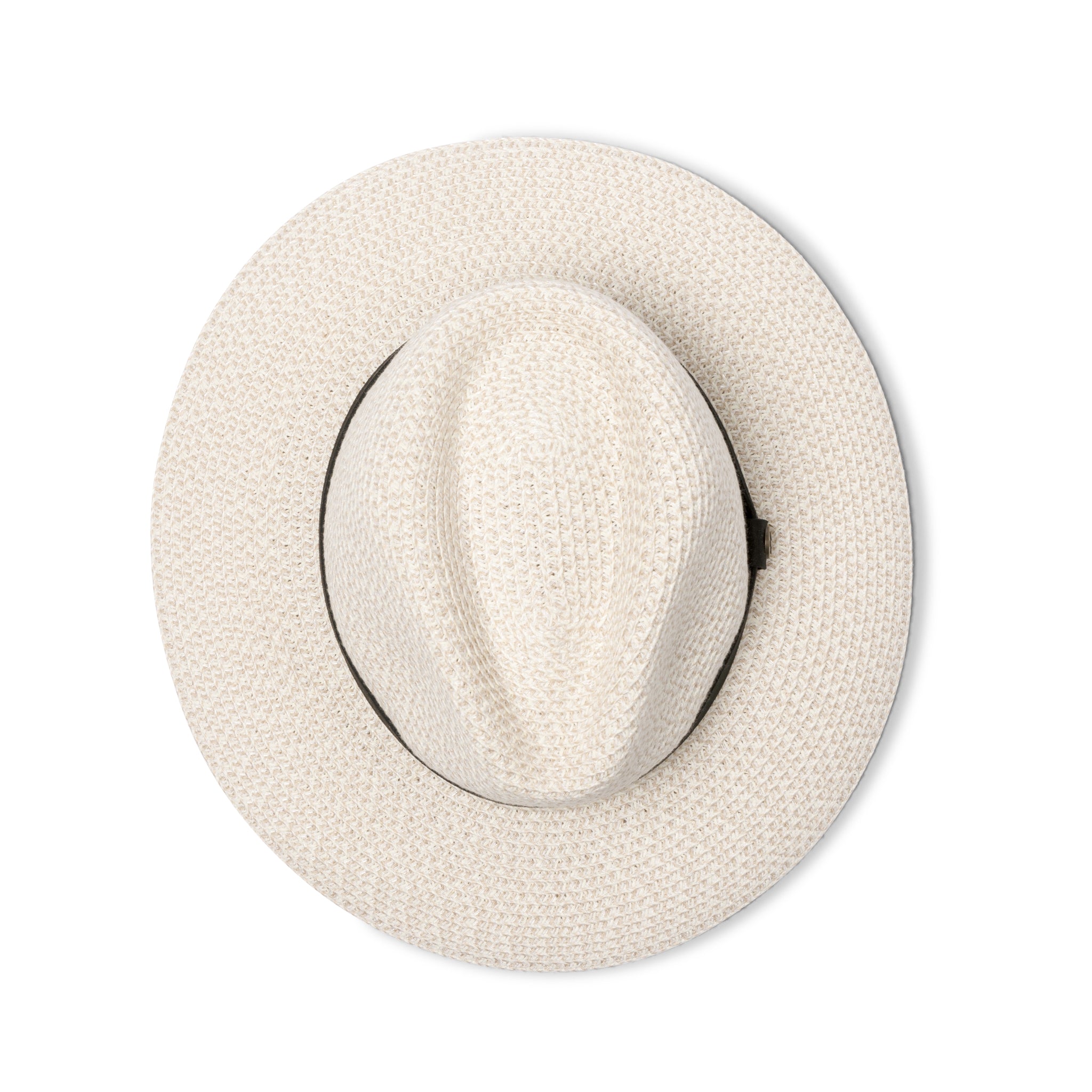  Outback Lightweight Fedora Hat - Ivory/Black
