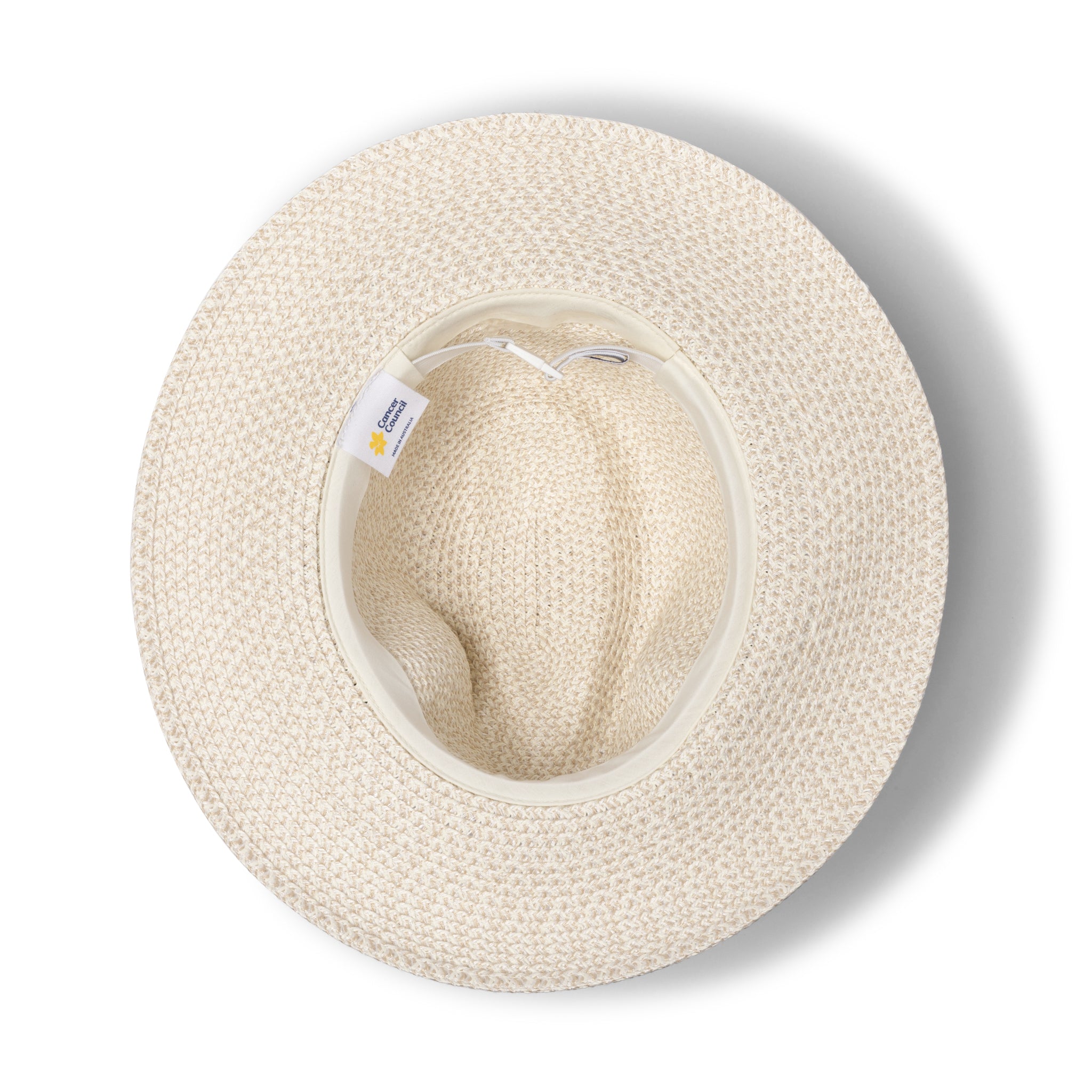  Outback Lightweight Fedora Hat - Ivory/Black