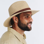  Outback Lightweight Fedora Hat - Natural
