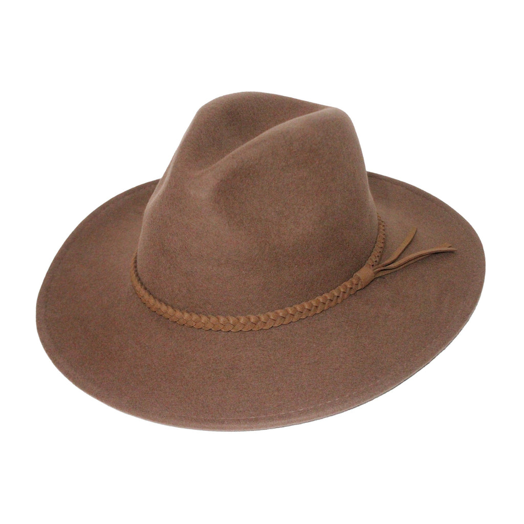  Blake Felt Fedora Hat - Chocolate