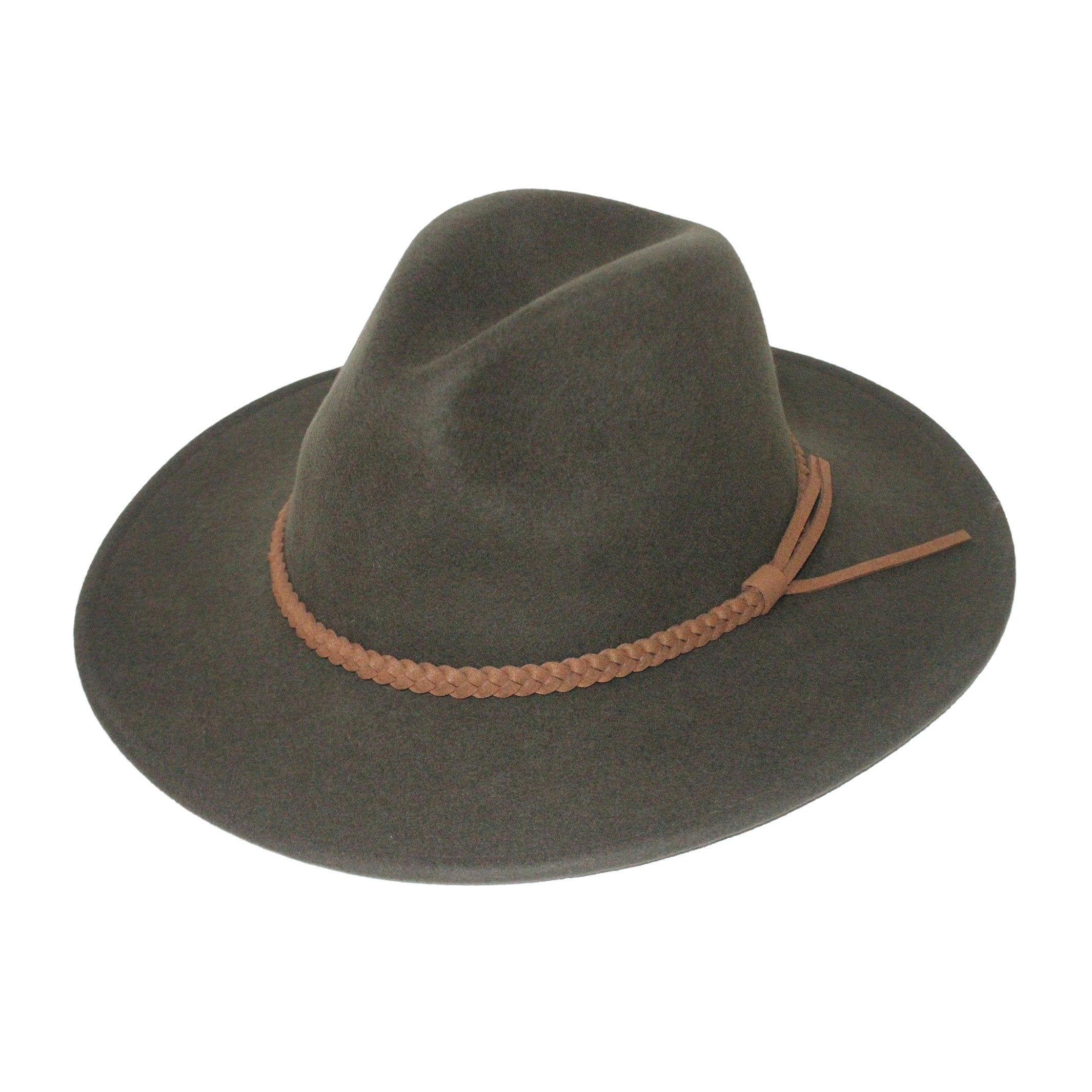  Blake Felt Fedora Hat - Khaki