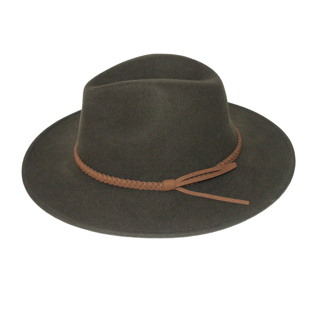  Blake Felt Fedora Hat - Khaki