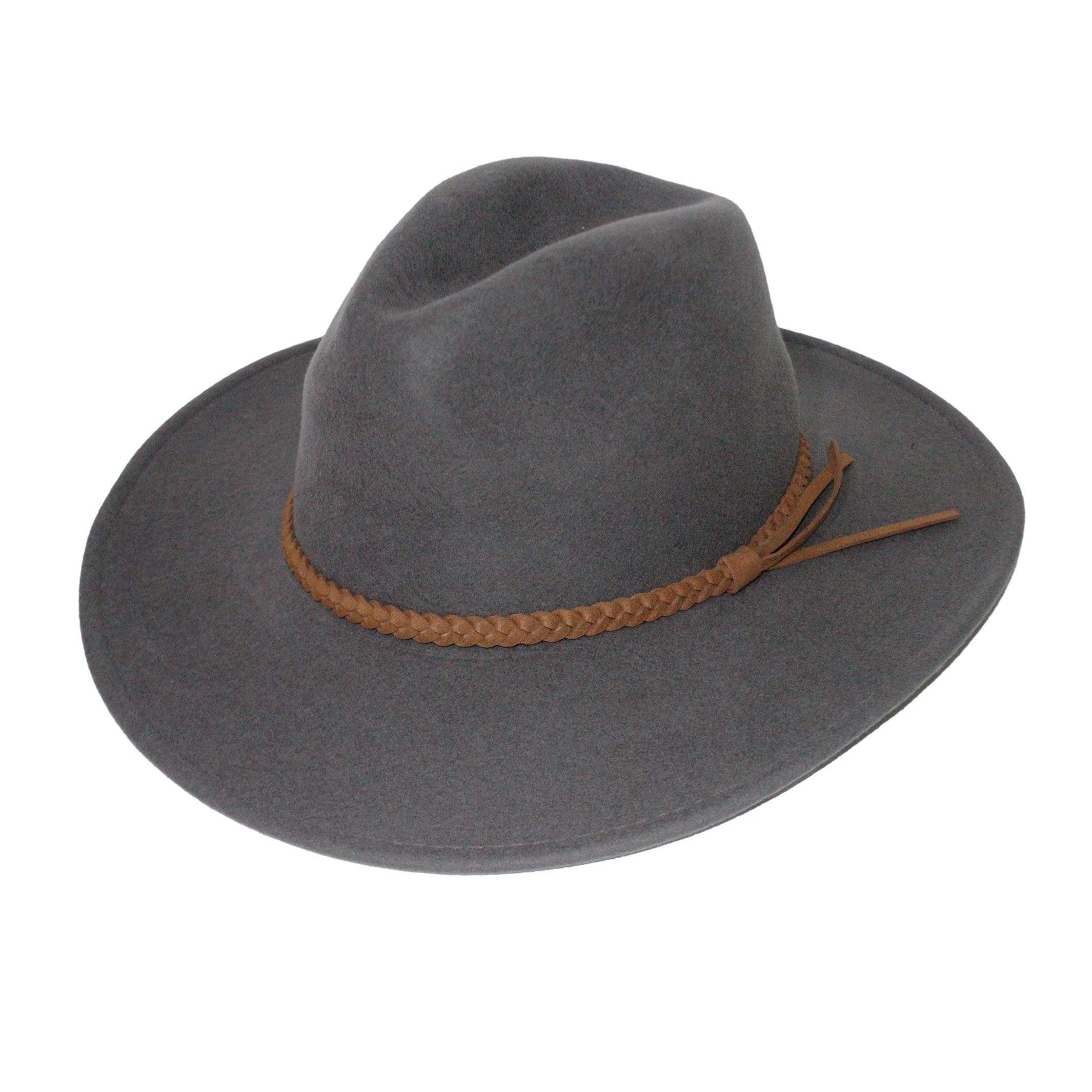  Blake Felt Fedora Hat - Gunmetal Grey