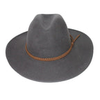  Blake Felt Fedora Hat - Gunmetal Grey